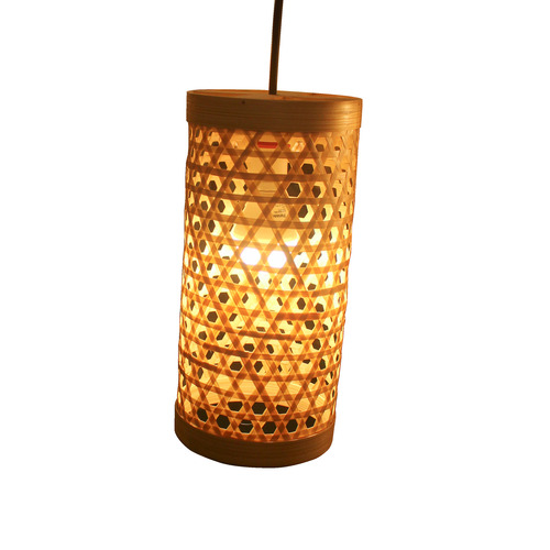 Warm White Bamboo Japanese Rattan Lantern Pendant Lamp