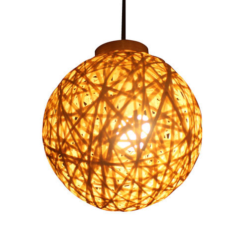 Handcrafted Round Shape Bamboo Natural Ball Lampshade