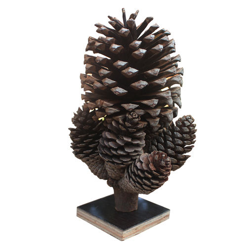 Handcrafted Wooden Natural Pine Cones Flowers