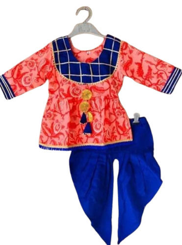 Kids Girls Cotton Peplum Dhoti