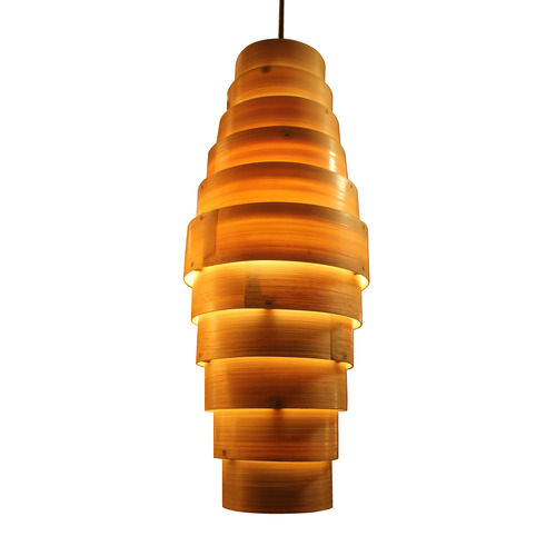 Handicrated and Decorative Oval Shape Bamboo Light Holder