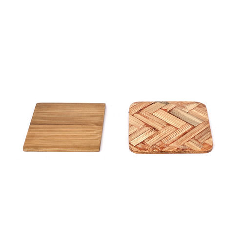Square Wooden Bamboo Drink Coasters
