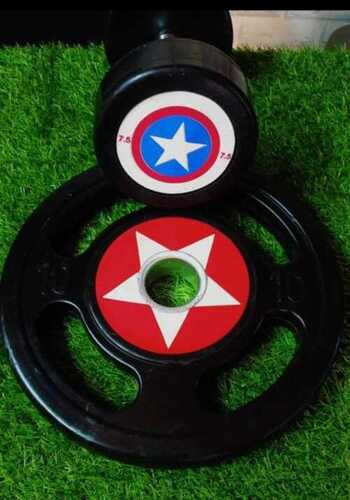 Round Metal Captain America Dumbbells for Gym Use