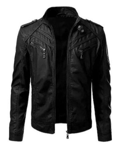 Easy Washable And Comfortable Black Men Leather Jackets