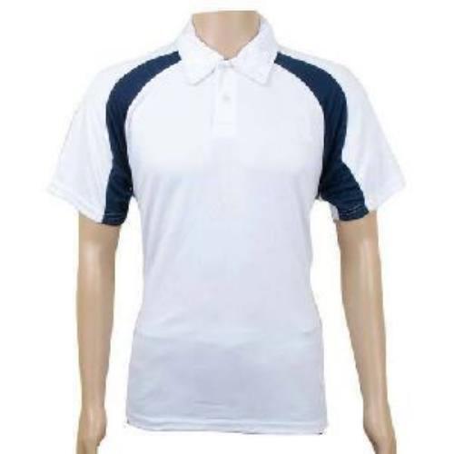 Half Sleeves Polyester Ladies Sports T-Shirt - Premium Quality Regular Fit Plain White Polo Collar Customized Size Short Sleeve Style