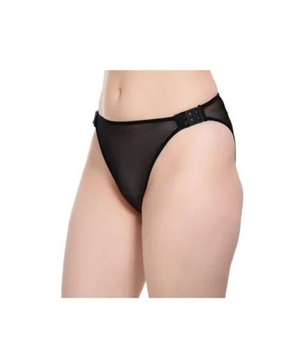 Daily Wear Regular Fit Skin Friendly Hook Closure Plain Net Bikni Panties for Ladies