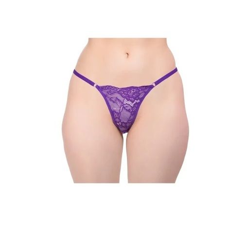 Daily Wear Regular Fit Skin Friendly Breathable Lycra Plain Ladies Thong Panties