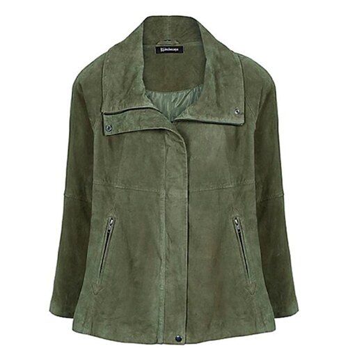 Unique Design And Casual Wear Green Leather Jacket