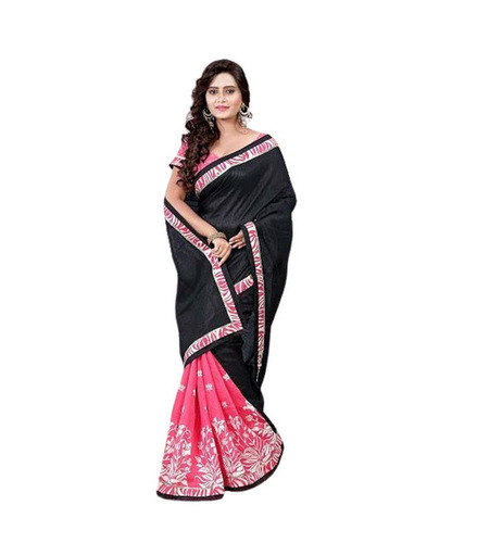 Jacquard Saree - 6.3 Meters Length with Unstitched Blouse Piece | Fade Wrinkle Shrink Tear Resistant Lightweight Breathable Easy Washable Quick Dry Extremely Comfortable