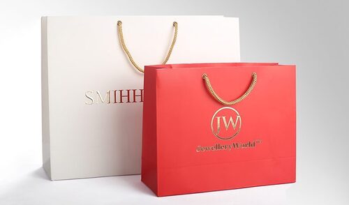 Eco-Friendly Paper Carry Bags - Premium Quality, Handmade Brown Plain Design with Loop Handle | Optimum Use and Patch Handle Features