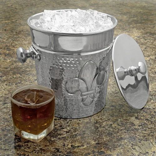 Hammered Stainless Steel Ice Bucket
