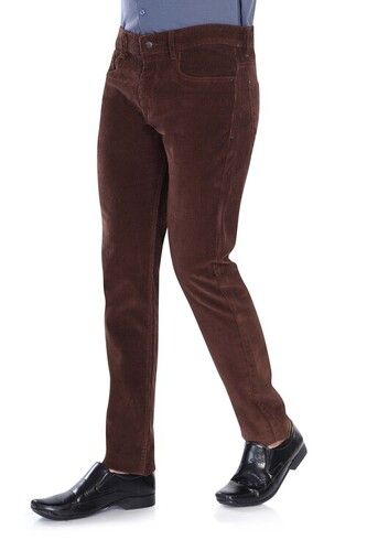 Men Regular Fit Corduroy Pants