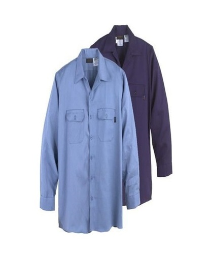 Men's Casual Shirt - Cotton L/XL/XXL/XXXL Blue | Full Sleeves Breathable Anti Wrinkle Regular Fit 2 Pockets Shrink and Tear Resistant