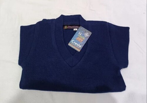 Boys Navy Blue Woolen School Sweater