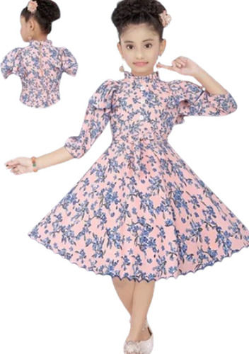 Girls Floral Printed Frock