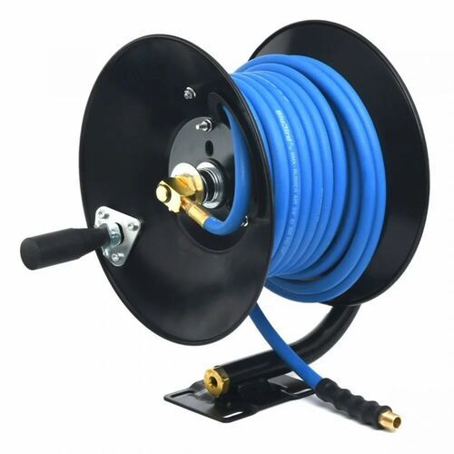 Sky Blue Industrial Manual Hose Reel