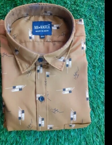 Mens Designer Printed Shirts - Silk, Multi-Color | Washable, Comfortable, Customizable Sleeve Style, Button Down Collar