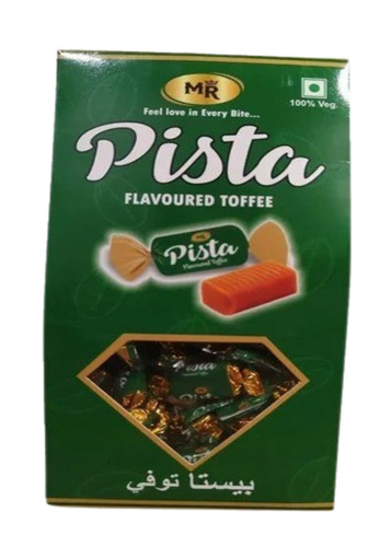 Pista Flavoured Toffee - Rectangular Shape Rich Brown Color | Solid Form 1 Year Shelf Life MR Brand