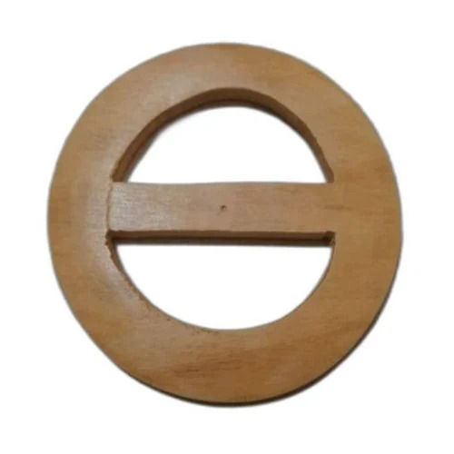 Light Brown Wooden Round Belt Buckle, Size/Dimension: 2.5inch