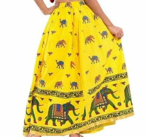 Yellow Ladies Long Skirt