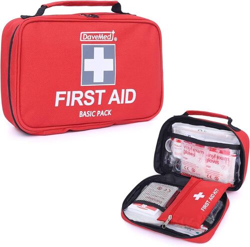 First Aid Kit - Premium Quality Rectangular Red First Aid Kit | Durable, Reusable, and Ideal for Medical Use