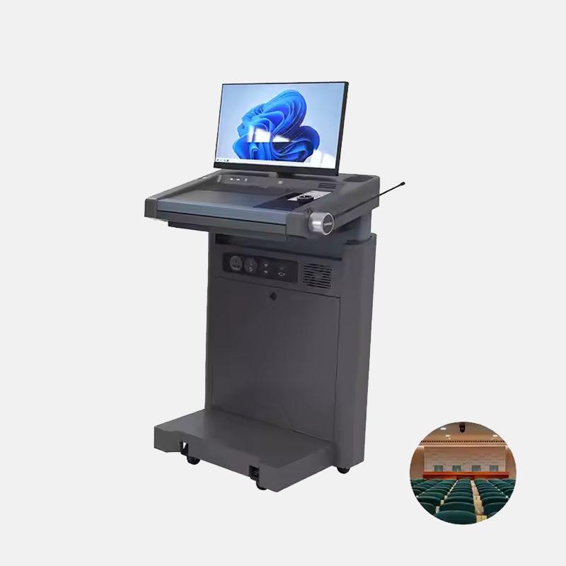 Height Adjustable Digital Podium Lectern for Education in Schools Front-screen PC-equipped Smart Podium