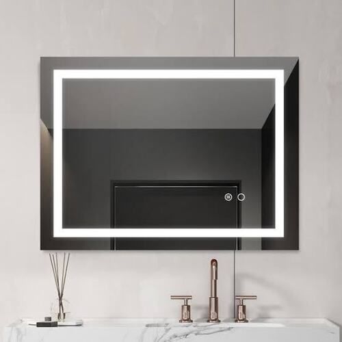 Square LED Mirror with Defogger