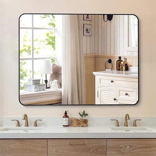 Square Bathroom Framed Glass Mirror