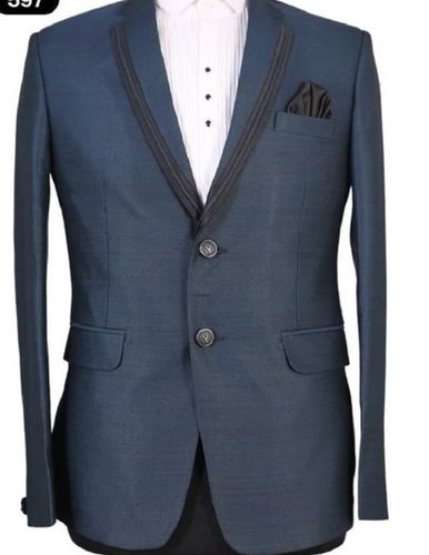 Plain Pattern Full Sleeves Cotton Fabric Mens Blazer