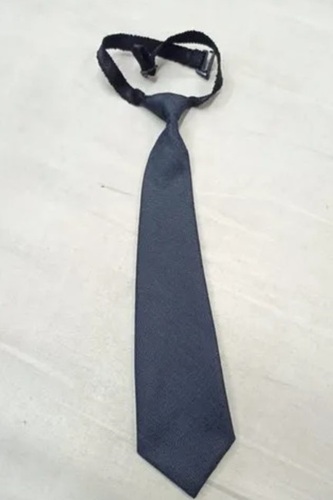 Dark Gray Color Plain Pattern Uniform School Tie For Unisex