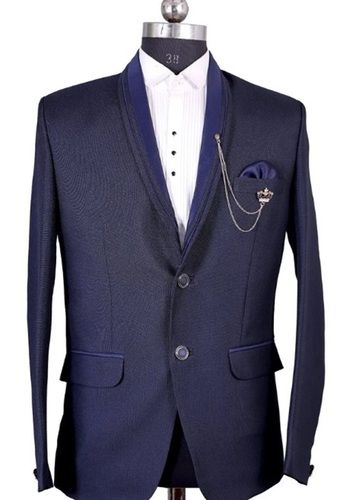 Plain Pattern Full Sleeves Cotton Plain Mens Blazer