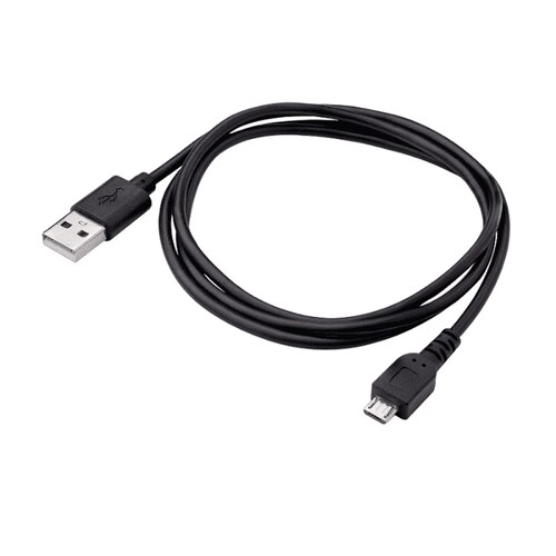 Charging Cable - PVC Material, 1 Meter Size, Black Color | Durable Design, Perfect Finishing, Very Good Quality, Condition: New