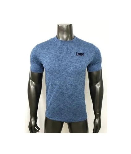 Men's Regular Fit Blue Polyester T-Shirt - Short Sleeve, O-Neck | Breathable, Skin-Friendly, Lightweight, Fade & Wrinkle Resistant
