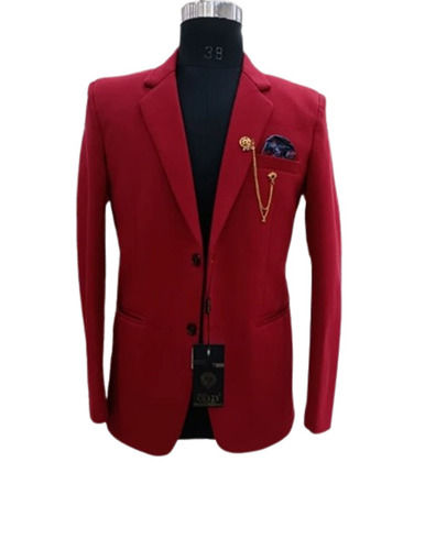 Full Sleeves Plain Pattern Mens Casual Blazers