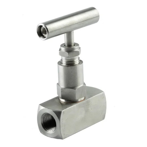 Stainless Steel Needle Valve - 2.5 Inch, 60 Bar Pressure, Polished Finish, 145Â°C Temperature | Precise Flow Control for Low-Flow Applications