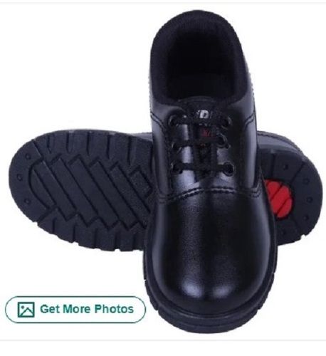 Synthetic Leather Black School Shoes