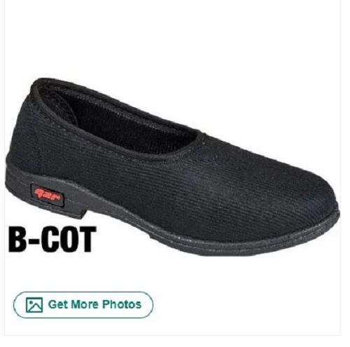 Black Rexine School Shoes