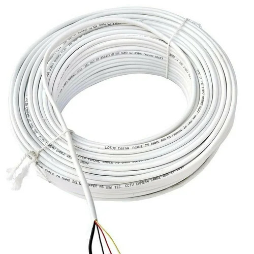 Round Shape White CCTV Camera Cable