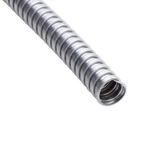 High Strength Metallic Conduct Pipe - Aluminum, Round Shape, Silver Color | Socket Joint Connection, Galvanized Surface Treatment, Rust Free, Durable