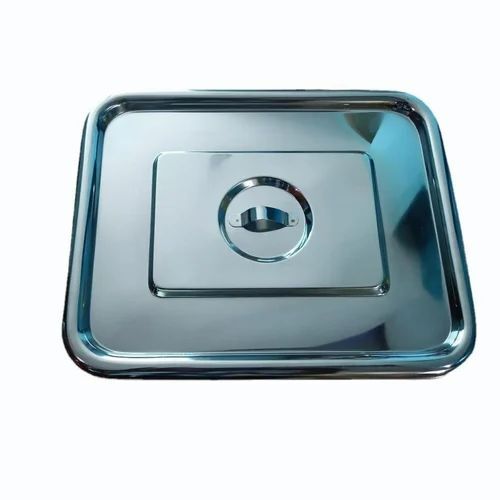 Stainless Steel Instrumental Tray Box - Small Size, Silver Mirror Finish | Durable, Lightweight, Disposable, Easy to Clean, Secure Closure Mechanism
