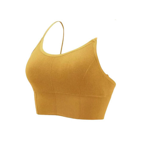 Regular Fit Skin-Friendly Full Coverage Plain Cotton Non-Padded Ladies Sports Bra