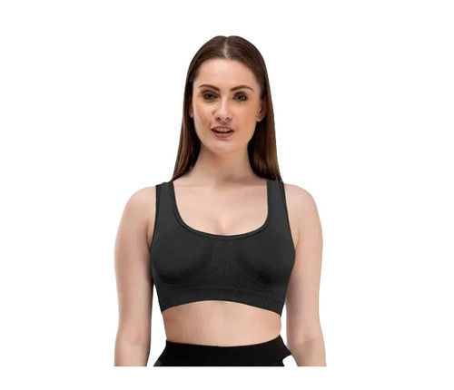 Regular Fit Skin-Friendly Full Coverage Plain Cotton Non-Padded Ladies Sports Air Bra