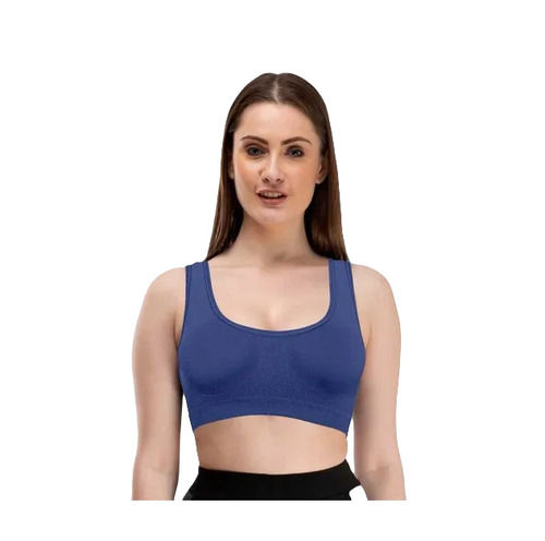 Regular Fit Skin-Friendly Full Coverage Plain Cotton Non-Padded Ladies Sports Air Bra