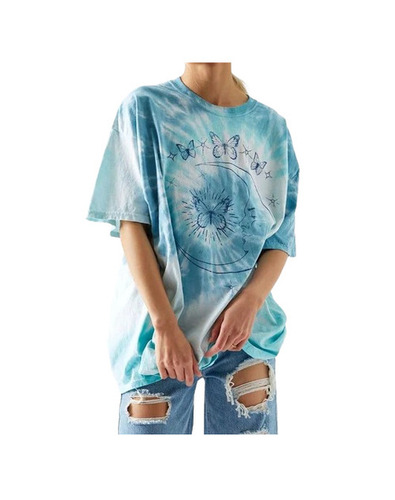 Casual Wear Readymade Regular Fit Short Sleeve Round Neck Ladies Printed T Shirts