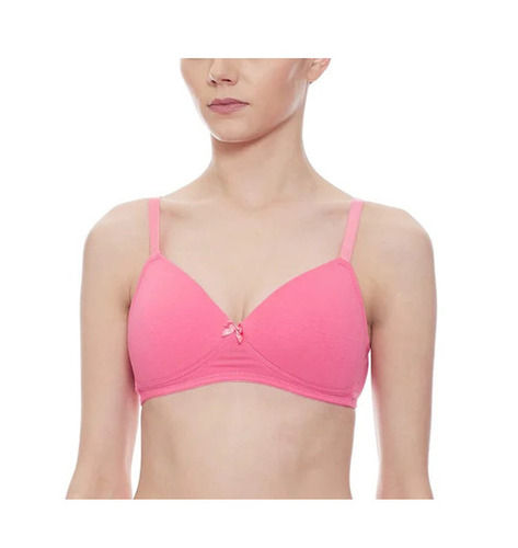 Daily Wear Skin-Friendly Regular Fit 3/4th Coverage Plain Cotton Padded Ladies Seamless Bra