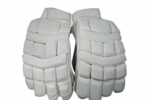 Comfortable Fit Full Hand White Unisex Cricket Gloves