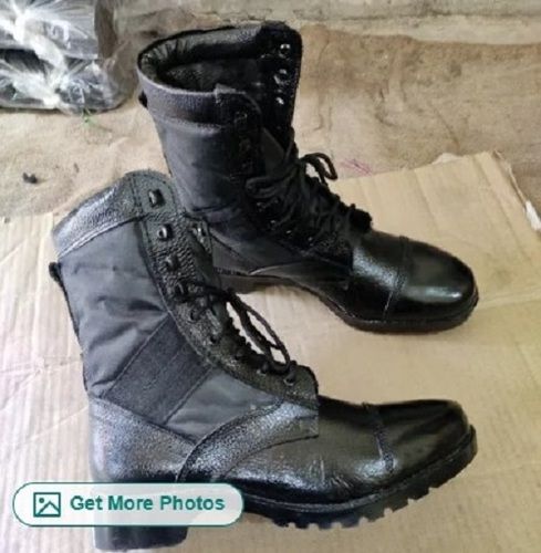 Black Color Army Long Boots