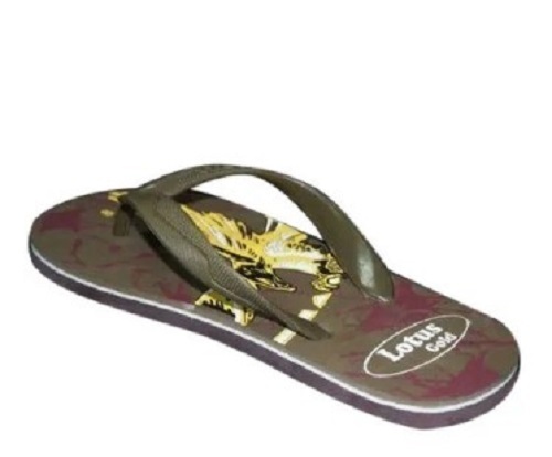 Brown Printed Hawai Chappal