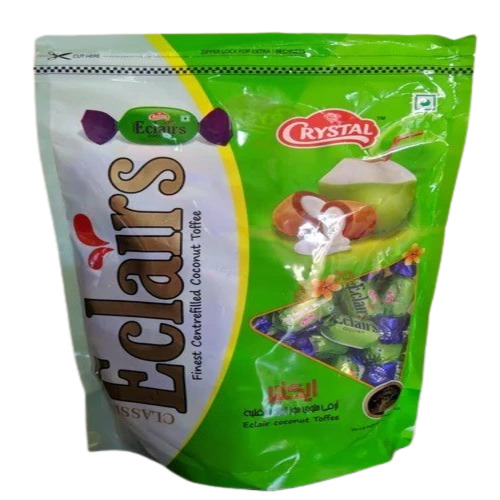 Coconut Toffee Candy - Round Shape, Plastic Jar Packaging | Sweet Flavor, Eggless, 6 Months Shelf Life