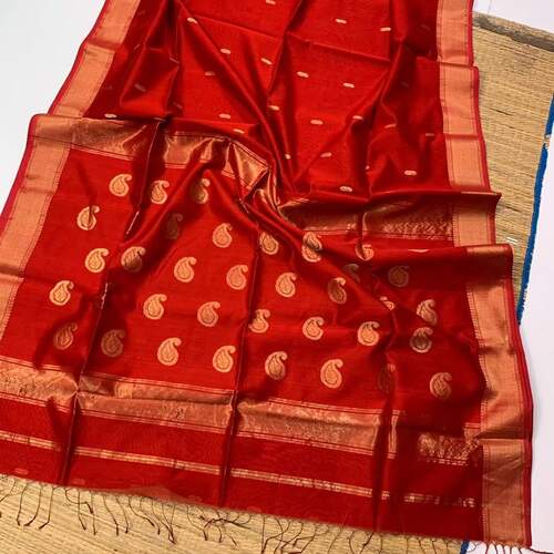 Designer Dark Red Ladies Saree